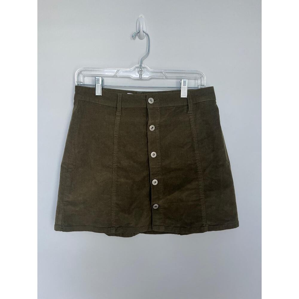 Regeneration Corduroy Mini Skirt Women 9/29 Olive Green Fall Retro‎ Preppy Indie